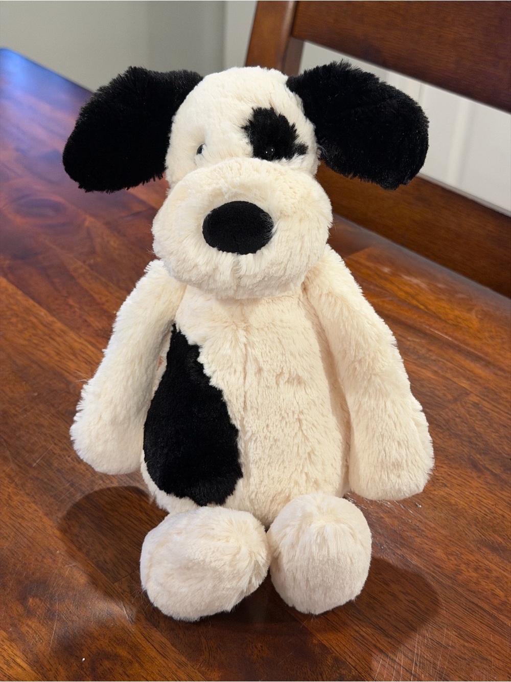 Jellycat Bashful Black & Cream Puppy